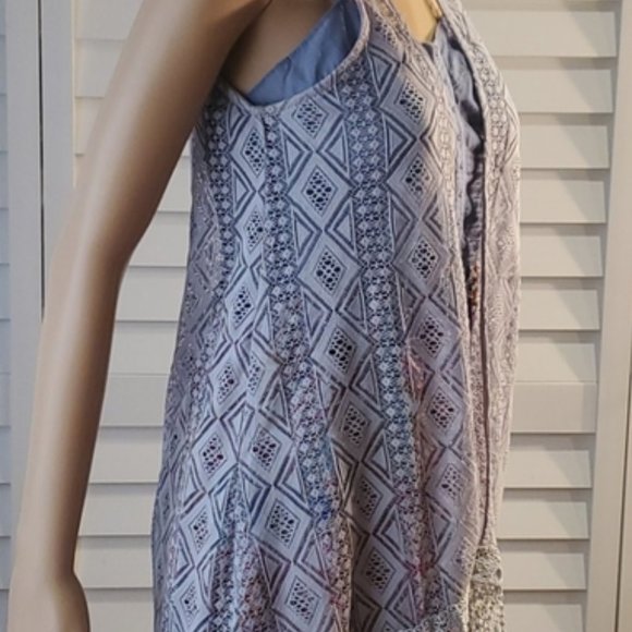 ❤️HP 08/14. Denim top corset & geometric Sundress - Picture 9 of 12